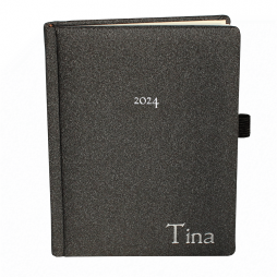 Taschenkalender Tina 2024 mit silberner Namensprägung