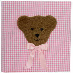 Kinderalbum rosa Karo mit Teddy