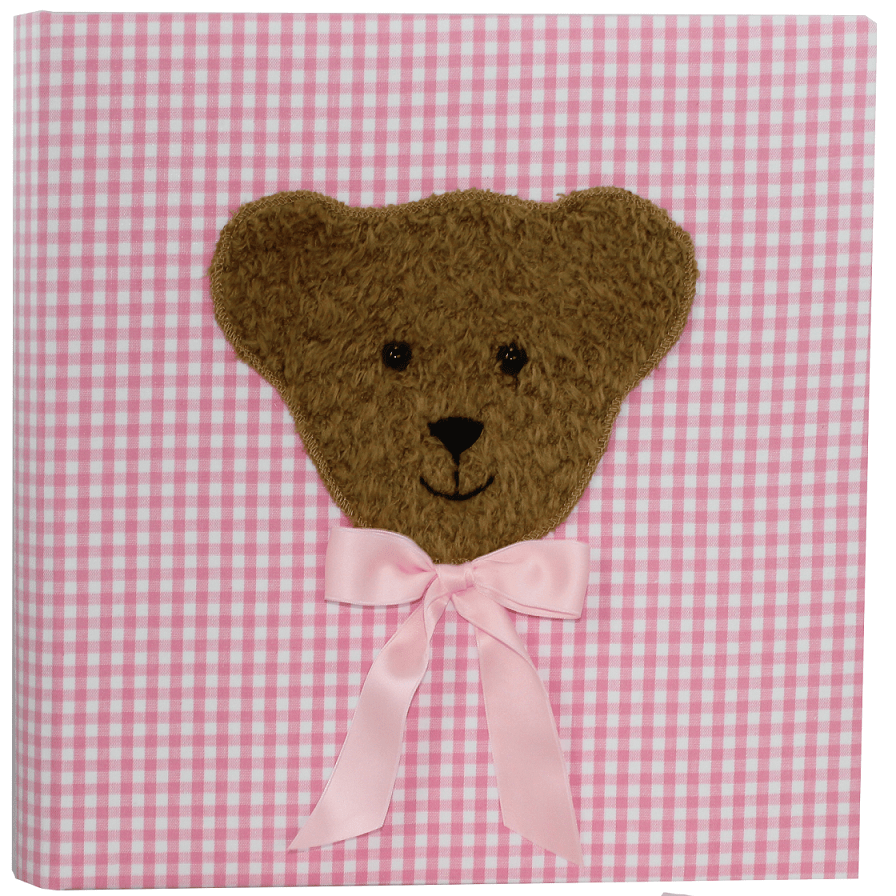 Kinderalbum rosa Karo mit Teddy
