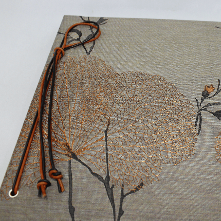 Fotoalbum mit Kordelbindung Passion in Kupfer