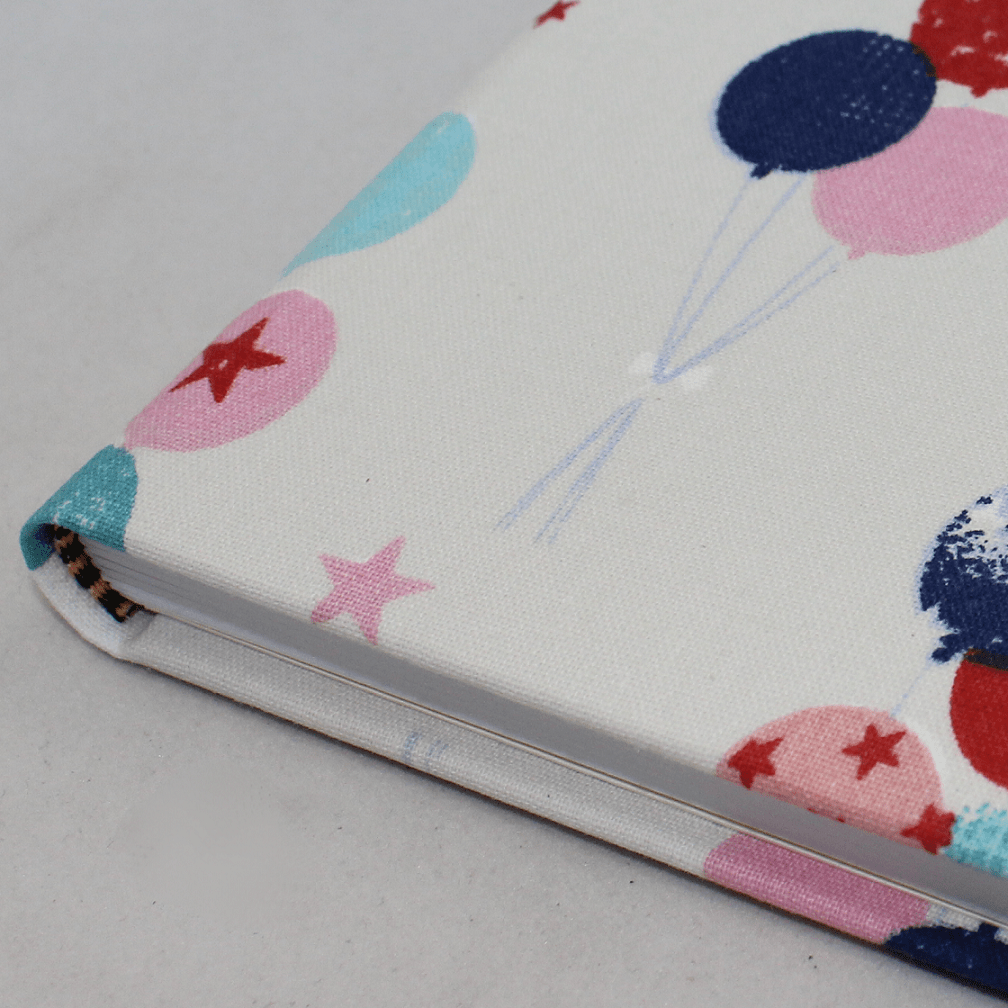 Tagebuch Luftballons in beige-blau