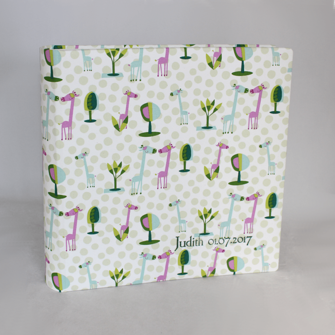 Fotoalbum Giraffe mit Namensprägung Fotoalbum Giraffe mit Namensprägung