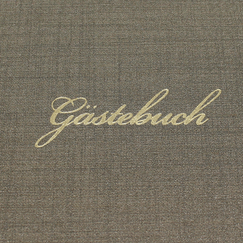 Gästebuch Prag in Olivgrün mit Goldschnittblock