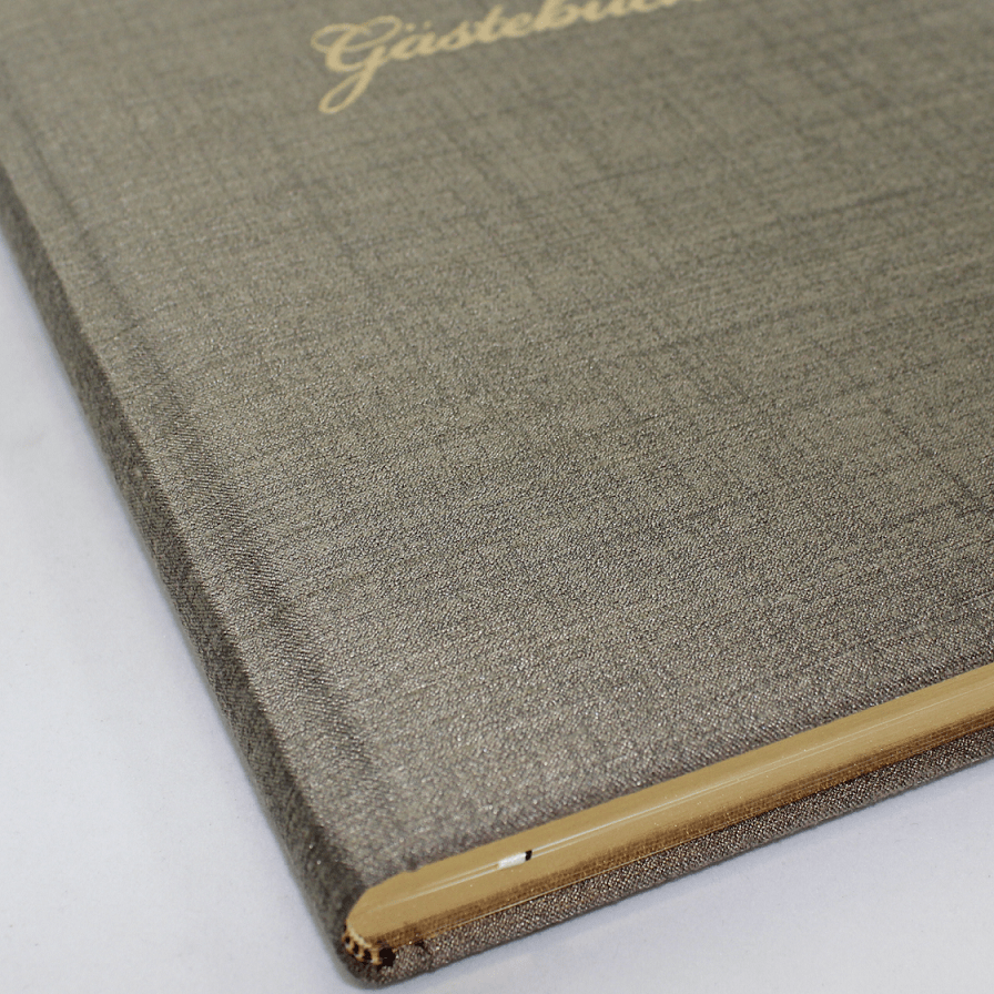 Gästebuch Prag in Olivgrün mit Goldschnittblock