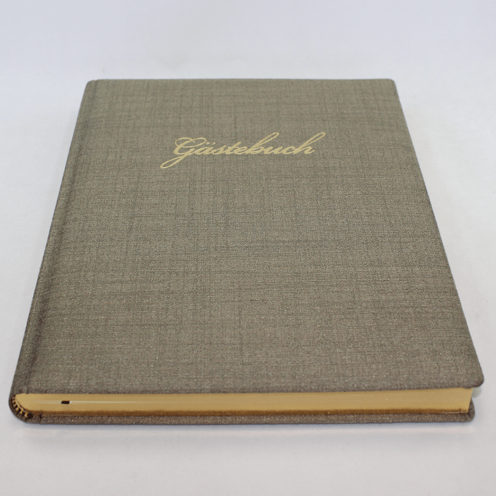 Gästebuch Prag in Olivgrün mit Goldschnittblock