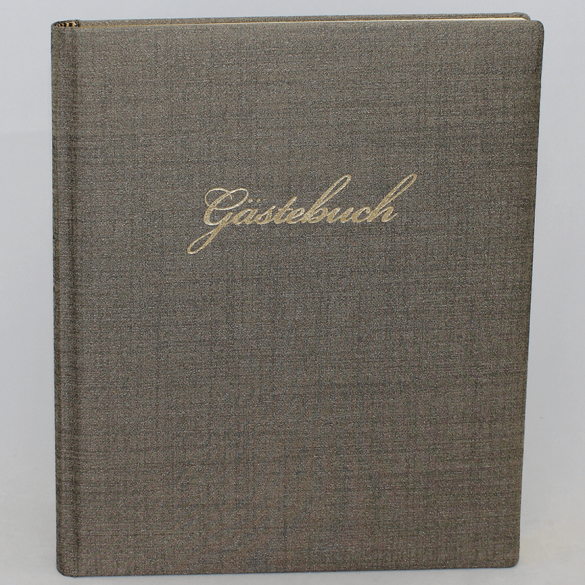 Gästebuch Prag in Olivgrün mit Goldschnittblock