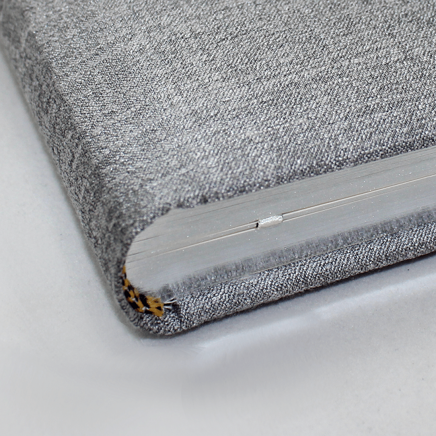 Gästebuch Prag in Silbergrau mit Silberschnittblock