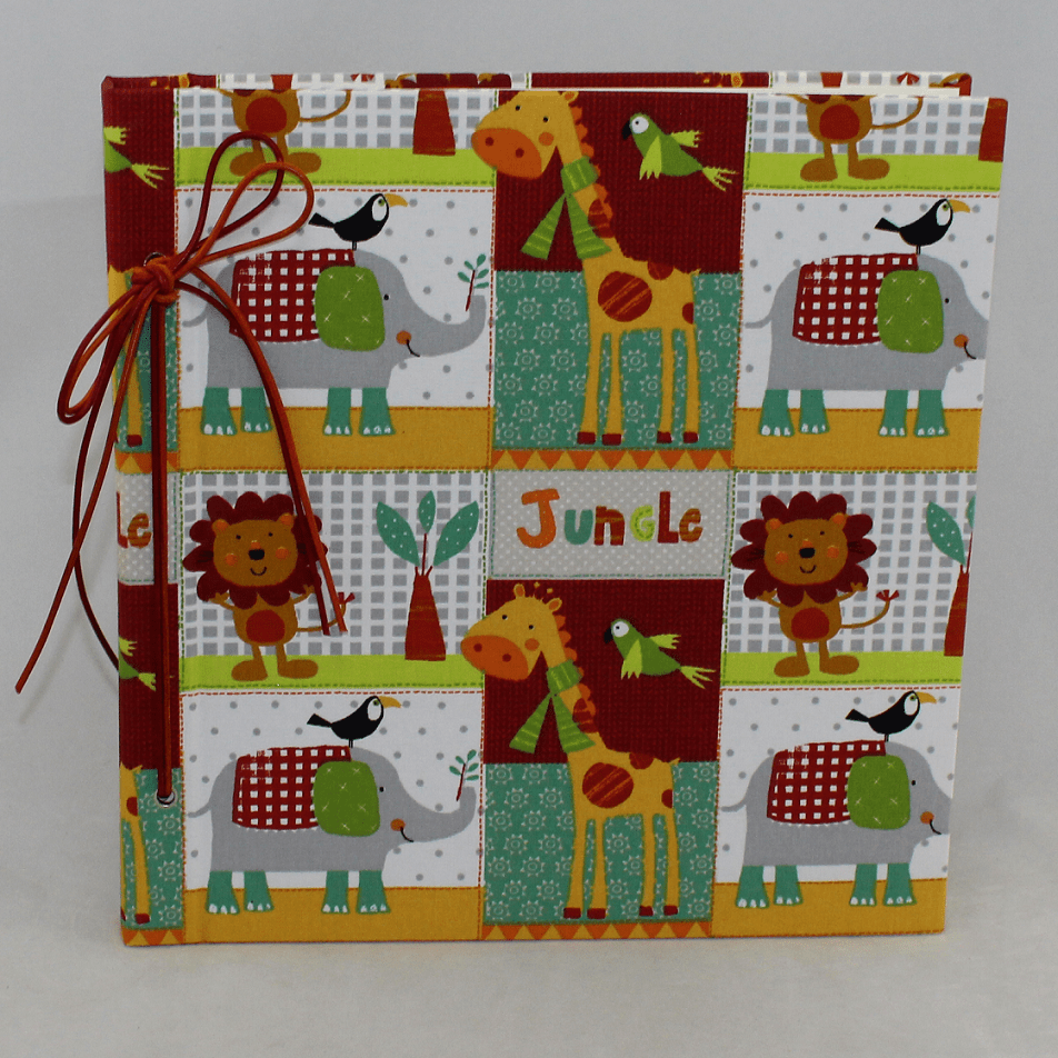 Kinderalbum Jungle rot mit Kordelbindung
