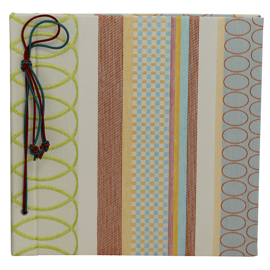 Fotoalbum mit Kordelbindung Senna grün-bunt