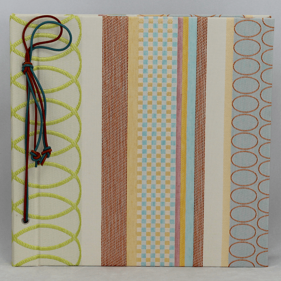 Fotoalbum mit Kordelbindung Senna in grün-bunt