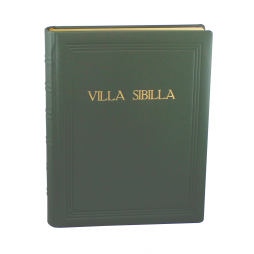 Gästebuch aus genarbtem grünem Leder mit Goldschnittblock