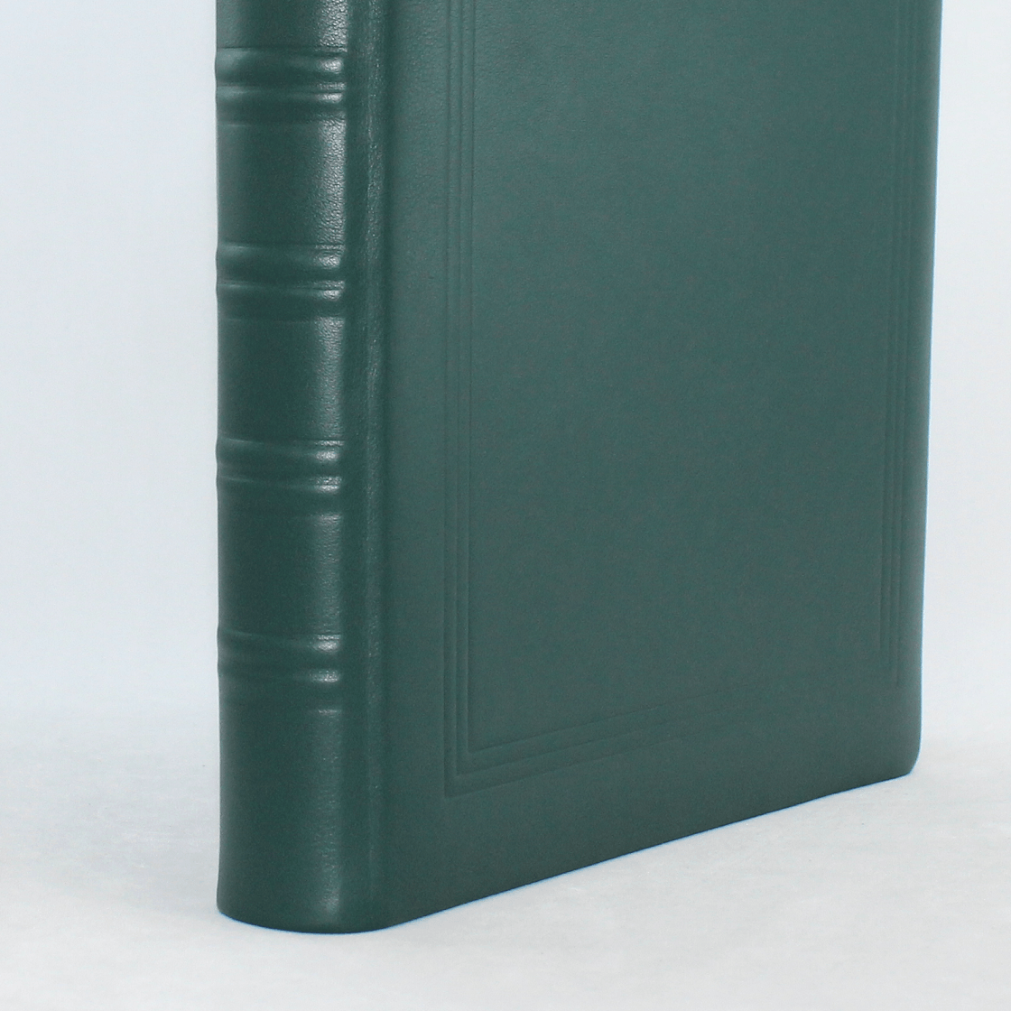 Gästebuch dick aus grünem Leder mit Goldschnittblock