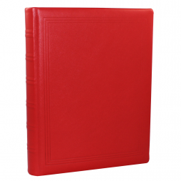 Gästebuch dick aus glattem rotem Leder mit Goldschnittblock