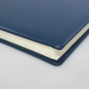 Gästebuch aus glattem blauem Leder mit Büttenblock