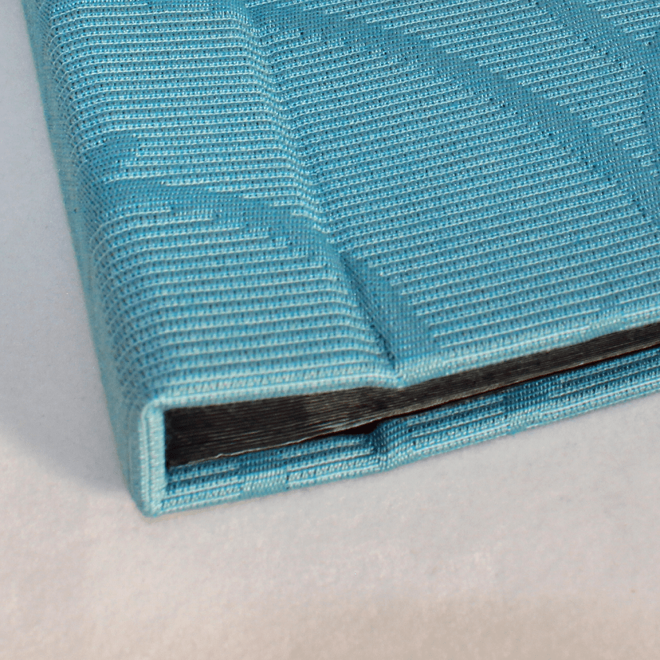 Fotoalbum mit Kordelbindung Fiori blau Buchrücken