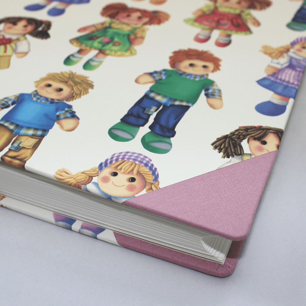 Kinderalbum Bambole rose runde Ecken Kinderalbum Bambole rosé