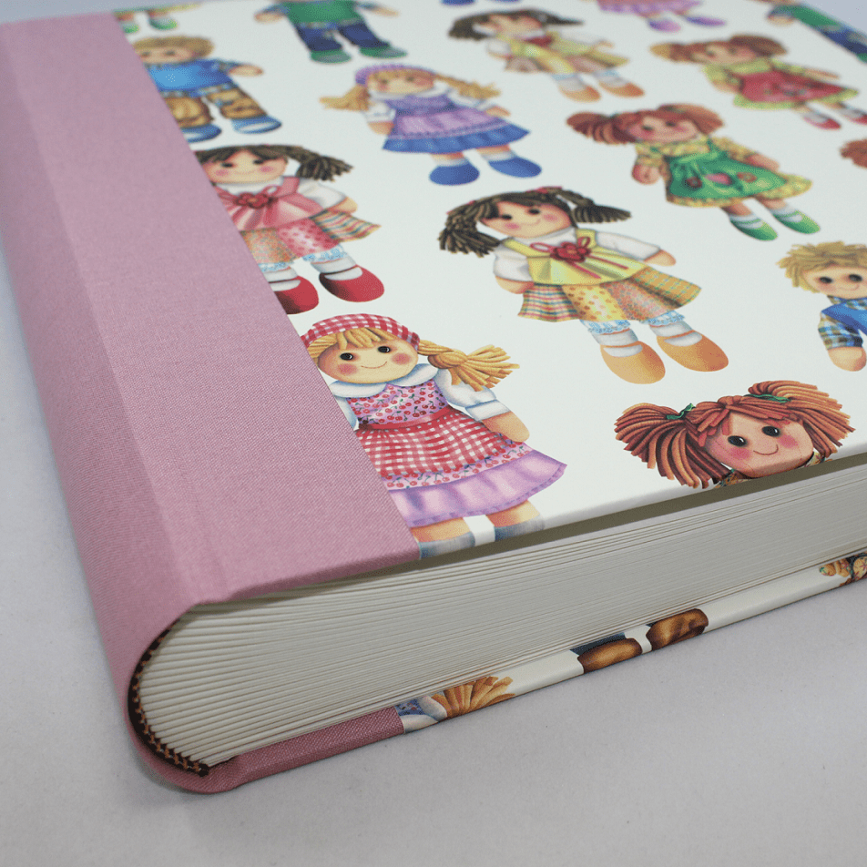 Kinderalbum Bambole rose runder Buchrücken Kinderalbum Bambole rosé