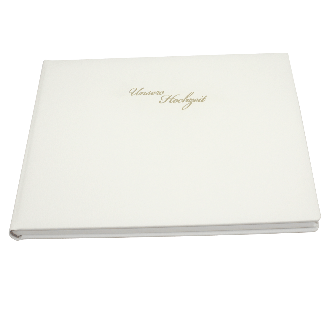 Foto-Gästebuch Unsere Hochzeit aus weißem Leder