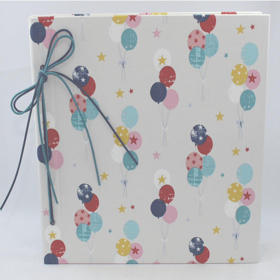 Fotoalbum Luftballons in beige-blau mit Kordelbindung