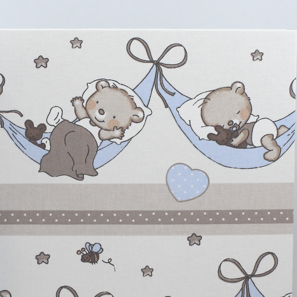 Kinderalbum Teddy blau mit Kordelbindung