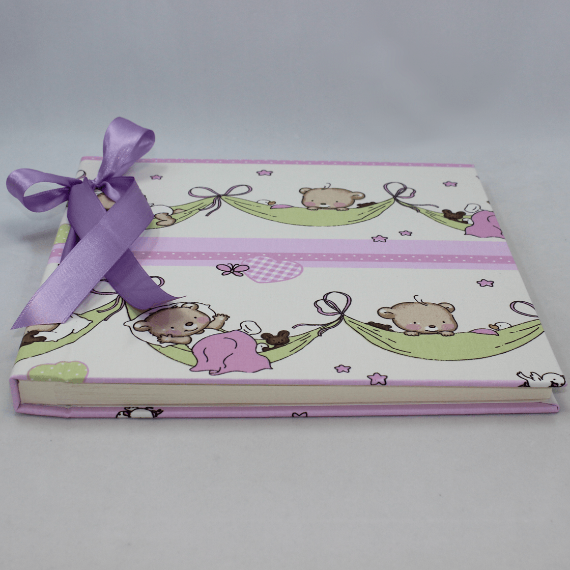 Kinderalbum Teddy rosé mit Kordelbindung