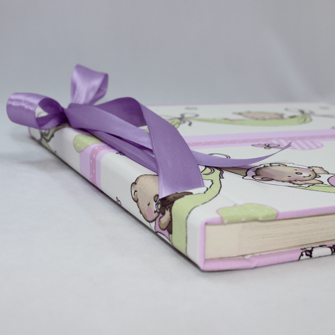 Kinderalbum Teddy rosé mit Kordelbindung