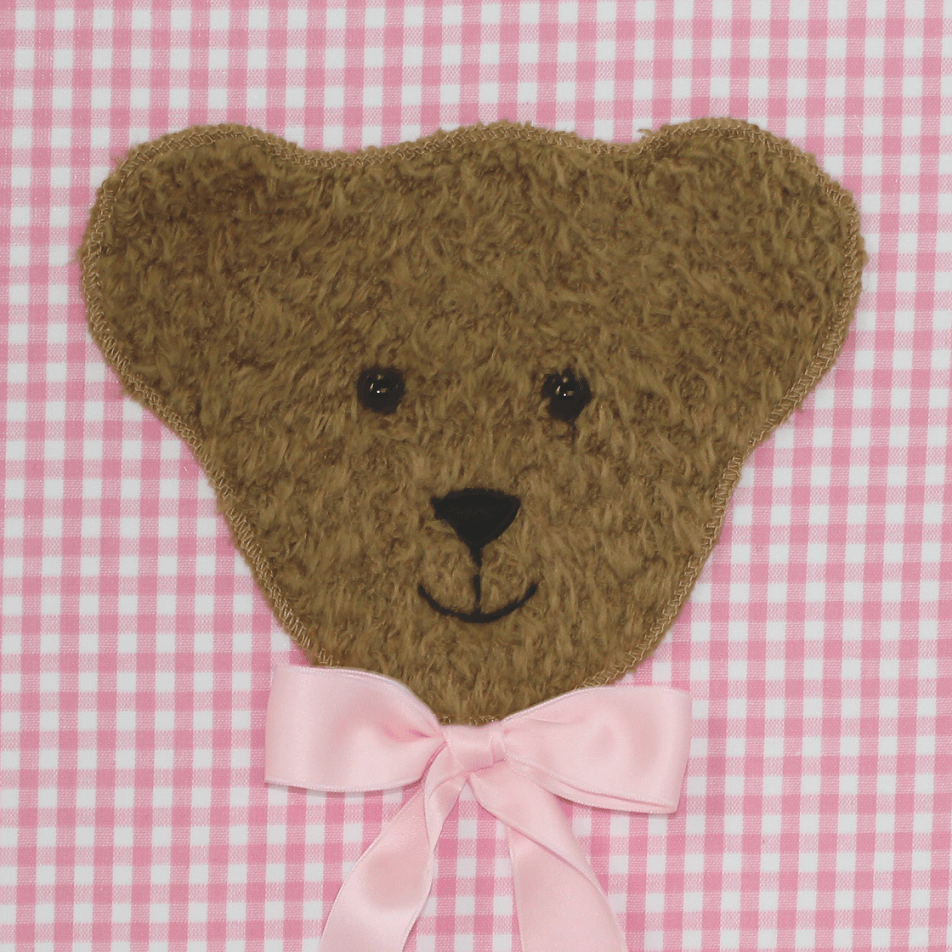 Kinderalbum Karo Teddy rosa mit Individualisierung