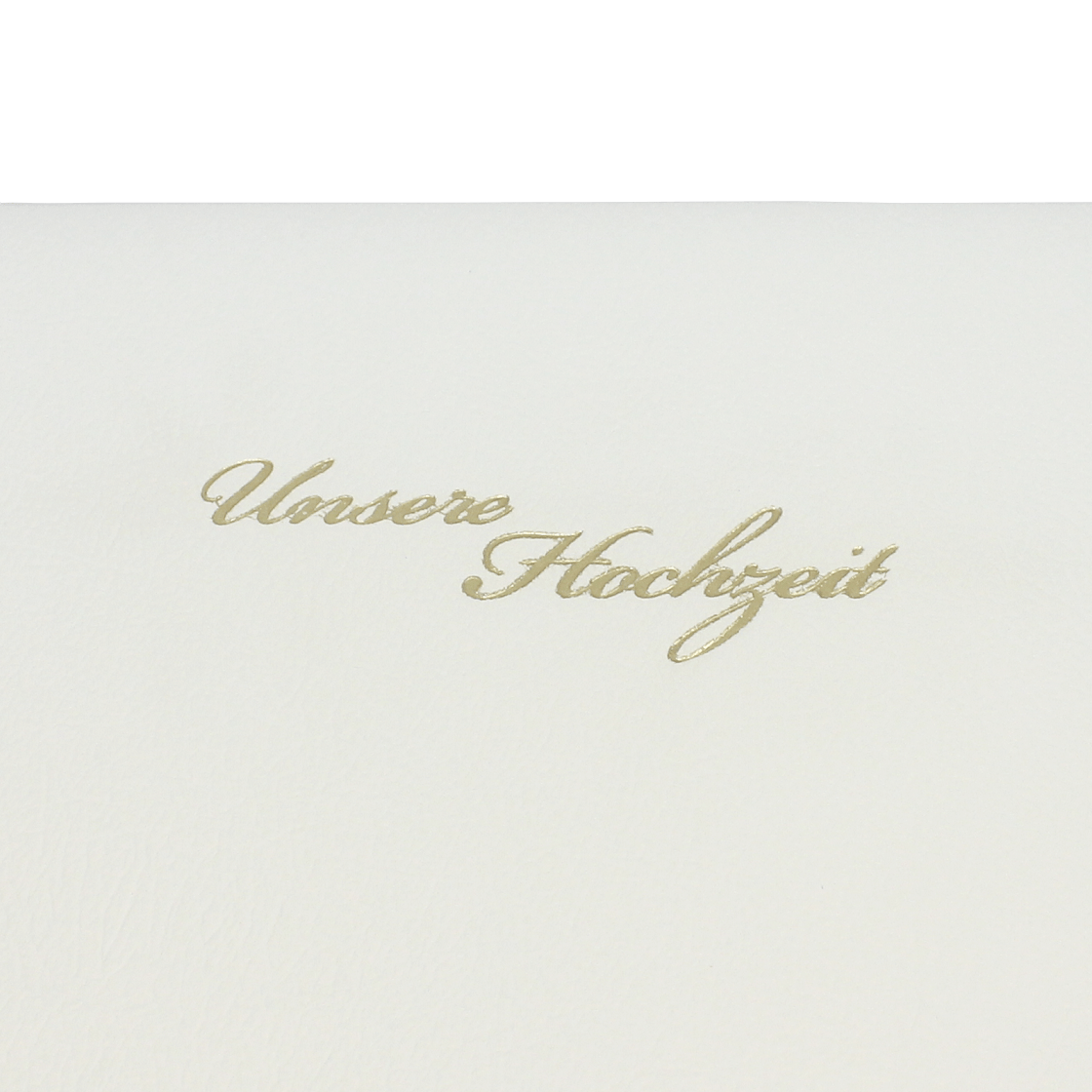 Foto-Gästebuch Unsere Hochzeit aus weißem Leder