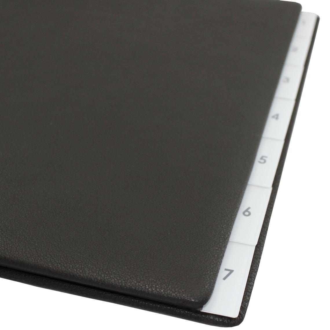 Pultordner aus Büffelleder mit Registertrennung 1-7 Pultordner aus Büffelleder mit Register 1-7