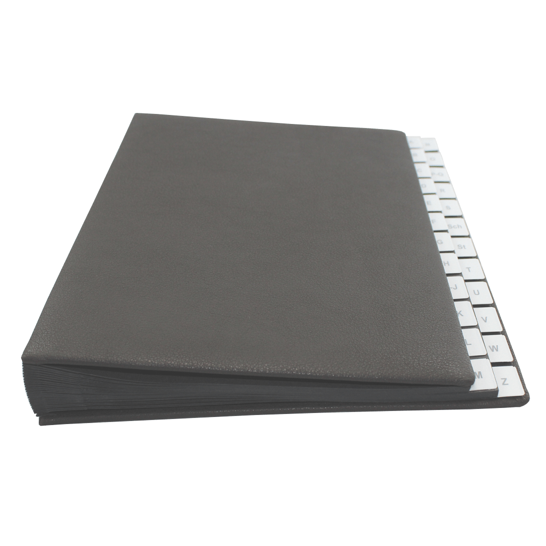 Pultordner mit Register A-Z Pultordner aus Büffelleder mit Register A-Z