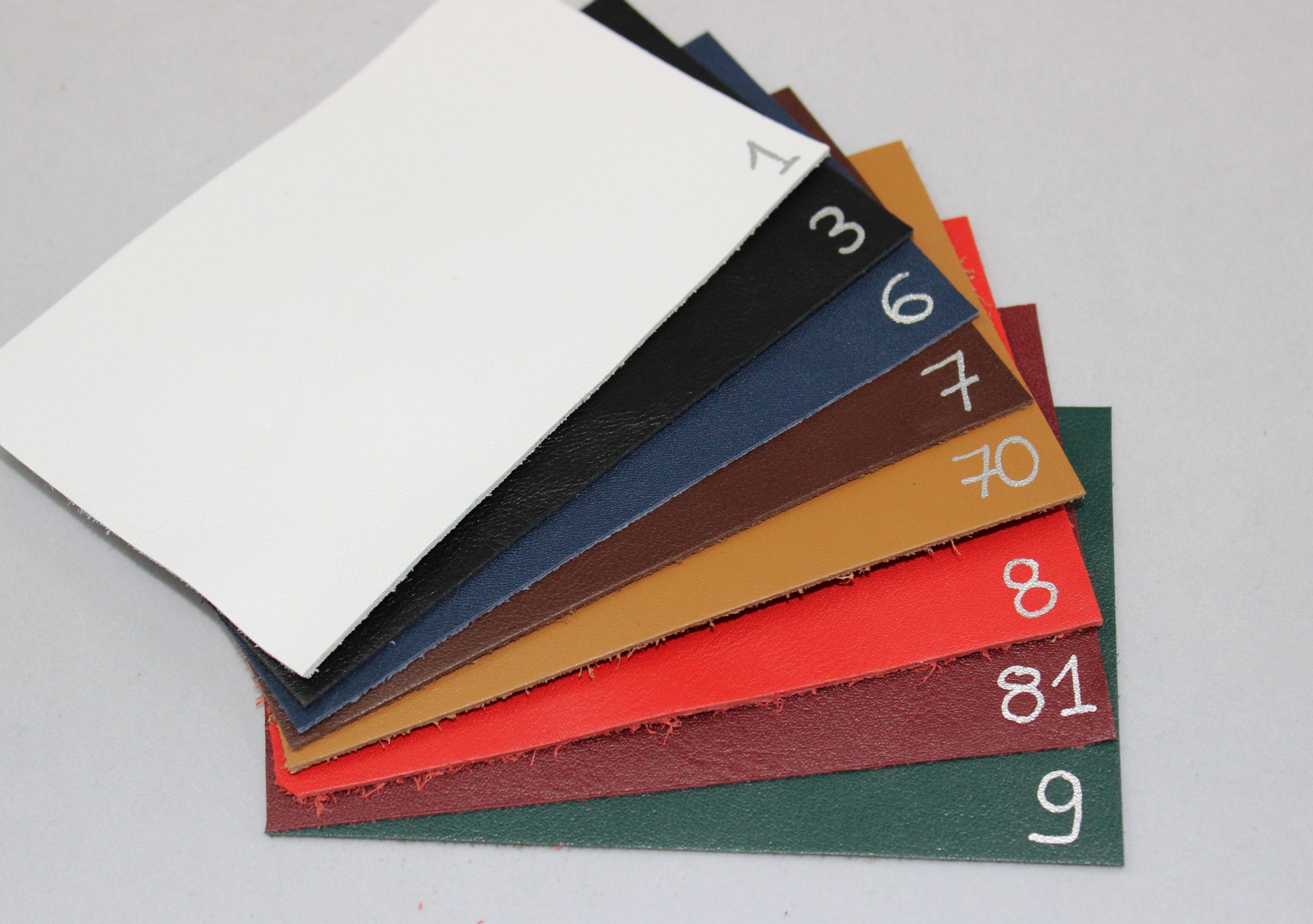 Farbkarte Vollrindleder glatt