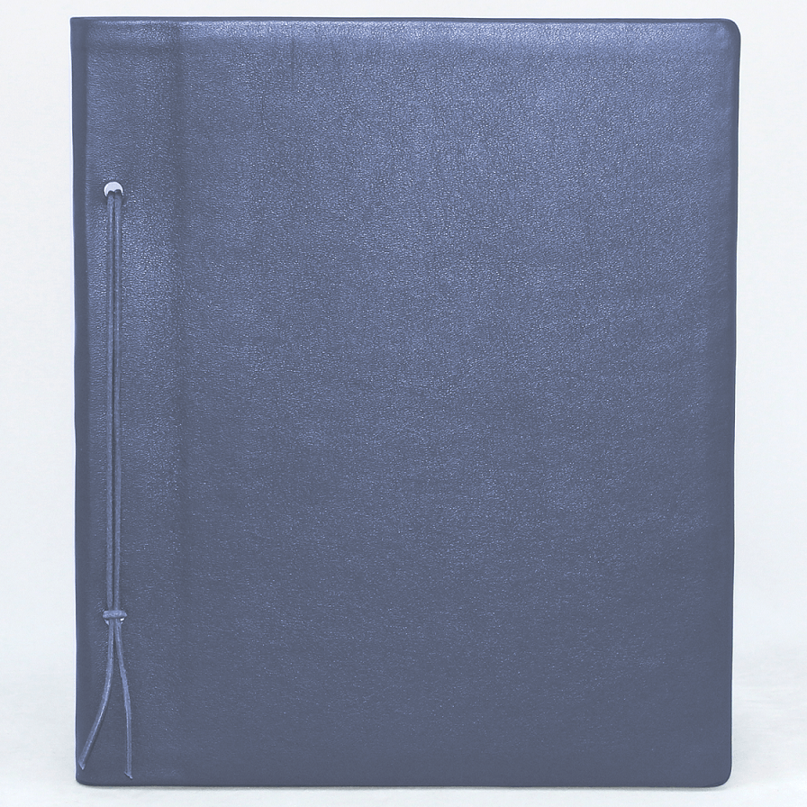 Business-Mappe DIN A4 aus blauem Vollrindleder