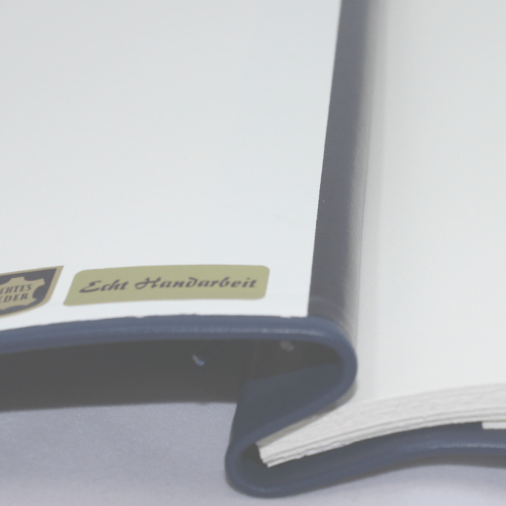 Business-Mappe DIN A4 aus blauem Vollrindleder