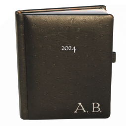 Taschenkalender in Straußenoptik