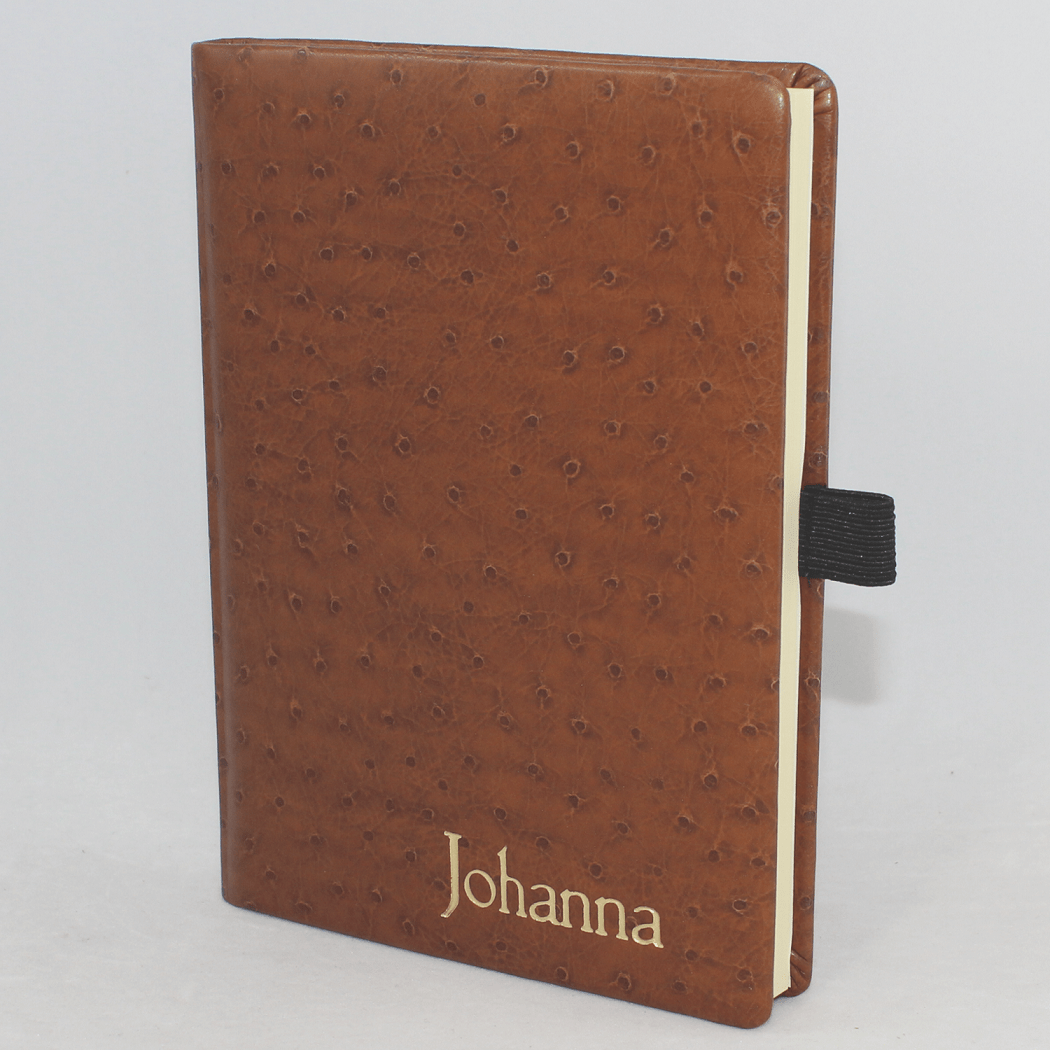 Kalender im Taschenformat in Straußenoptik