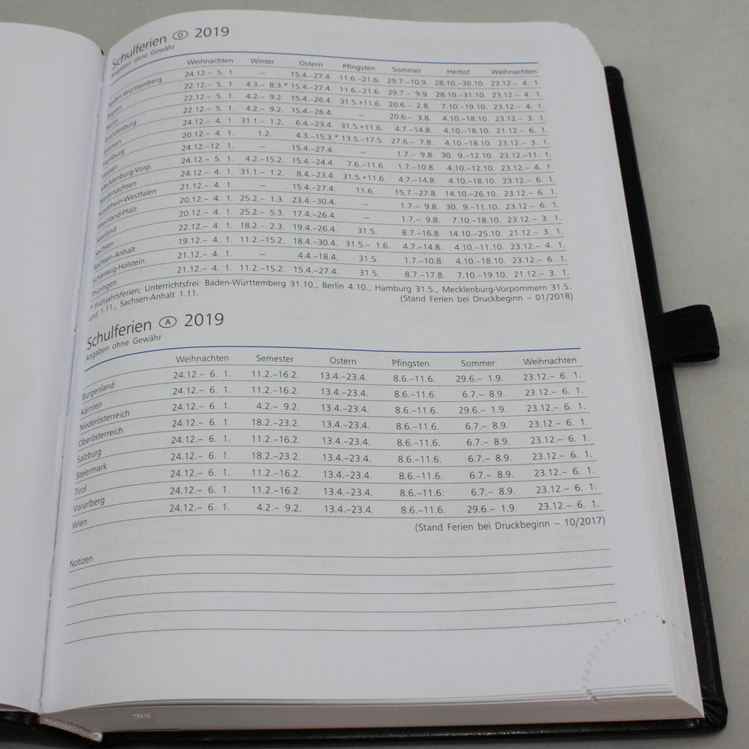 Taschenkalender DIN A5 mit Silberprägung