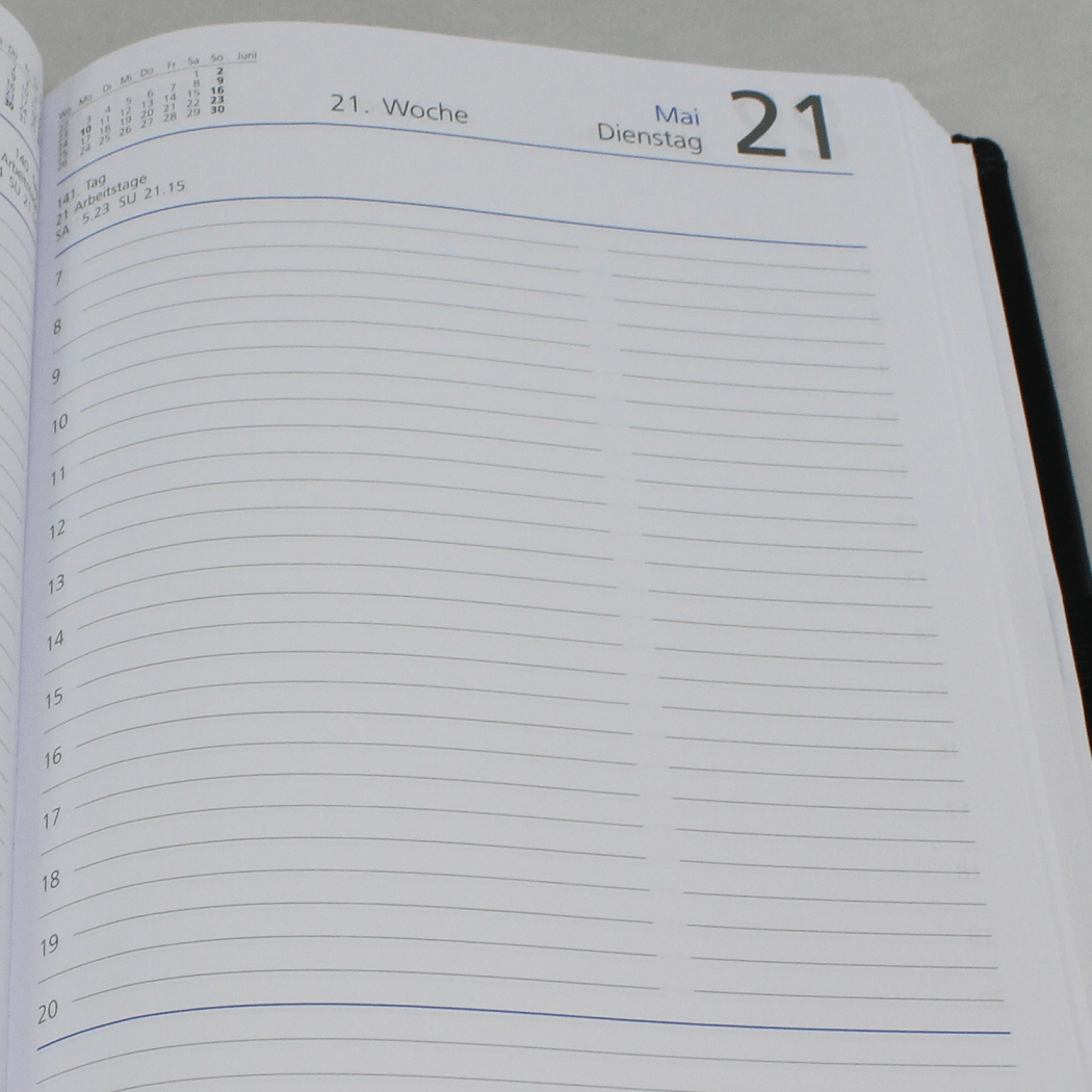 Taschenkalender DIN A5 mit Silberprägung