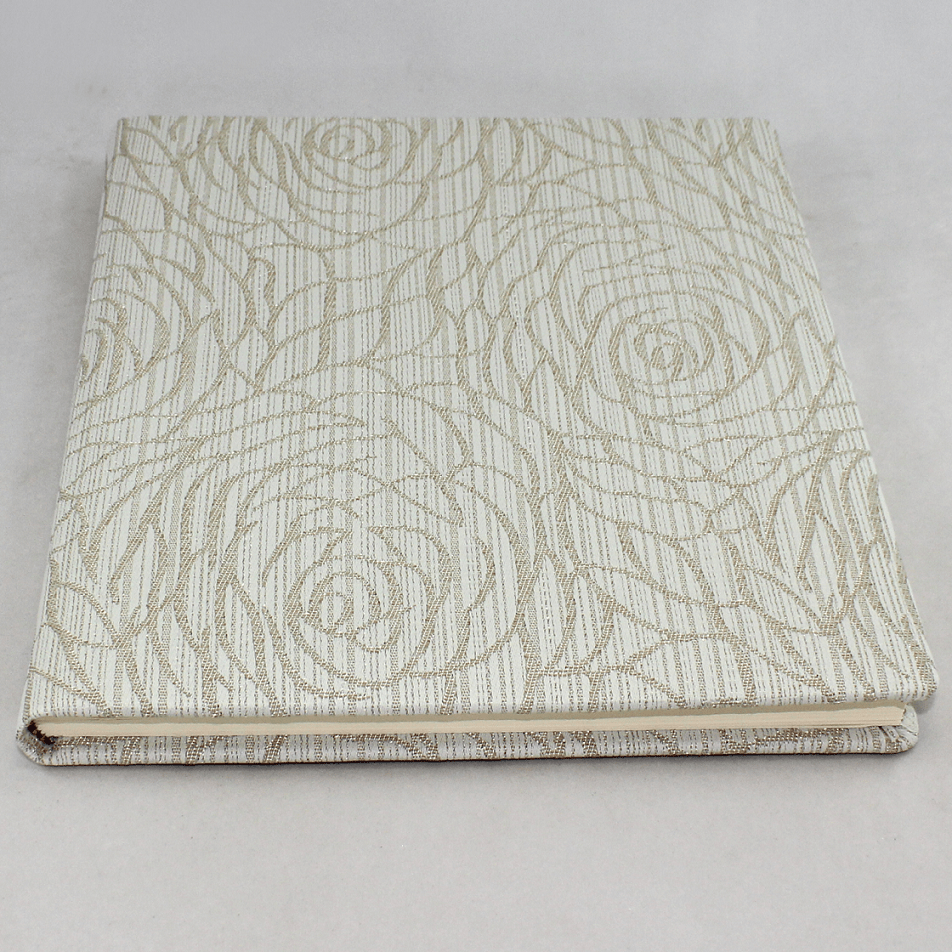 Gästebuch Rose hochkant in Creme liegend Gästebuch Rose hochkant in Creme