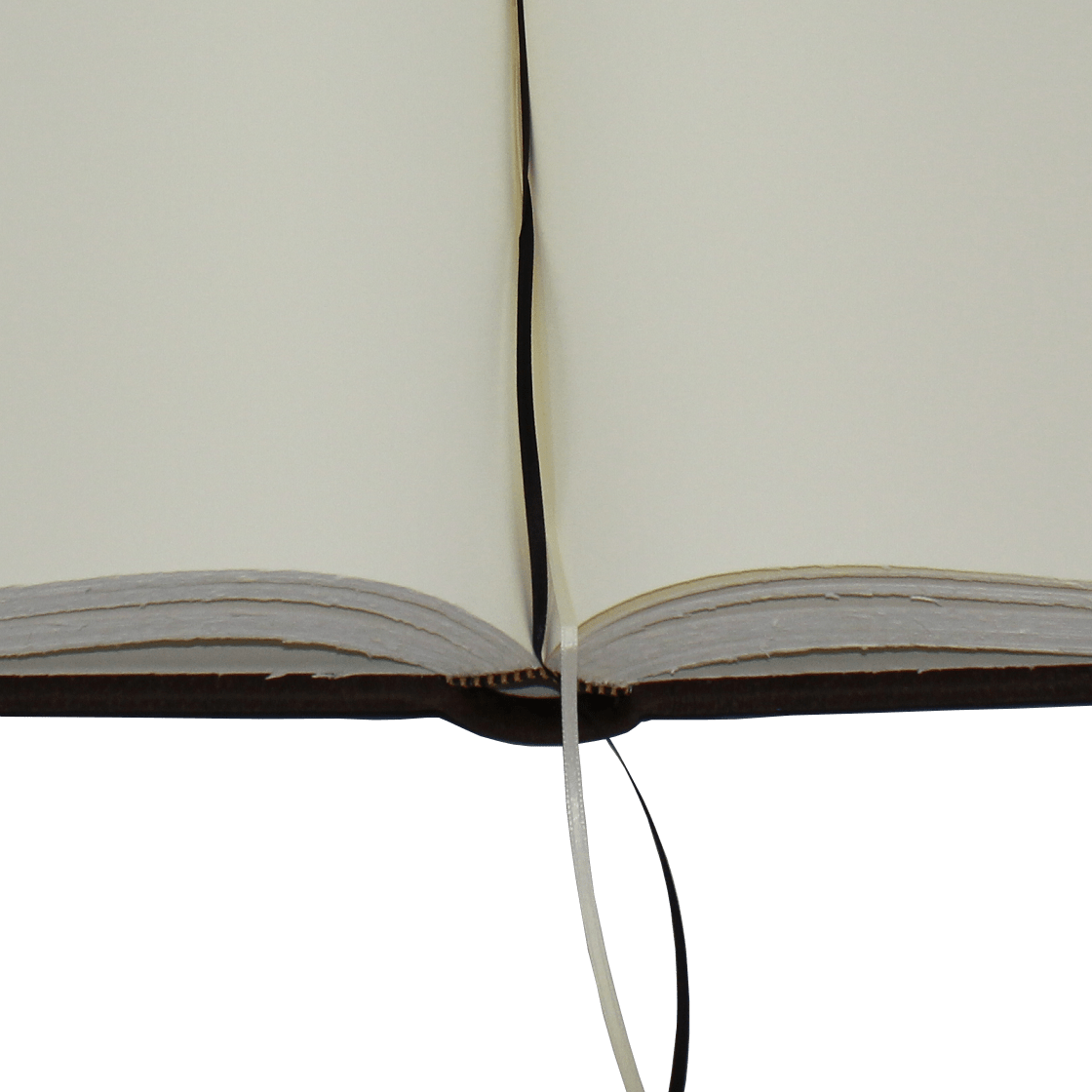 Gästebuch dick Wasserbüffel Leder mit handgerissenem Büttenblock und Prägung