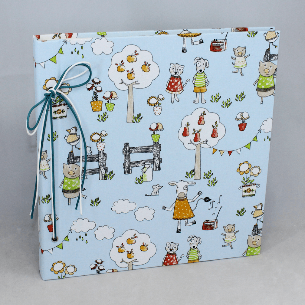 Fotoalbum "im Garten" mit Kordelbindung