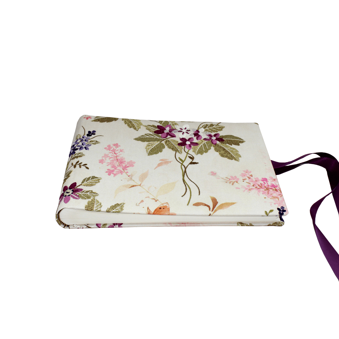 Foto-Gästebuch Milla mit Blumenstickereien