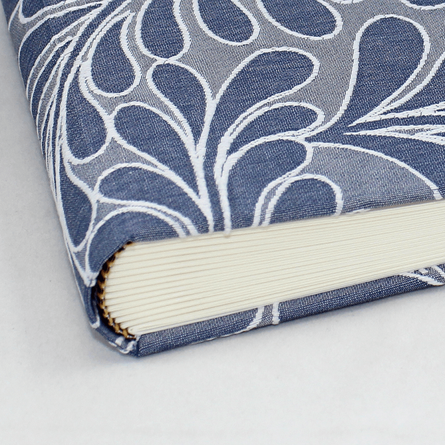 Des.Zara Fotoalbum mini blau runder Buchrücken Fotoalbum Zara Blau im Querformat