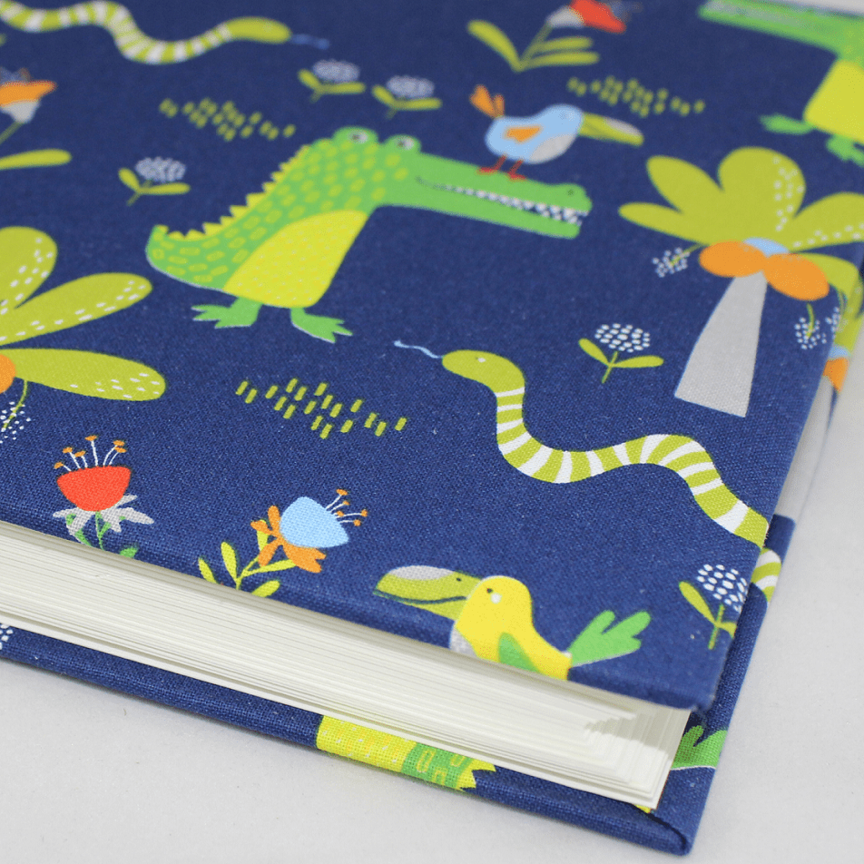 Kinder Fotoalbum Krokodil mittelgroß in Blau