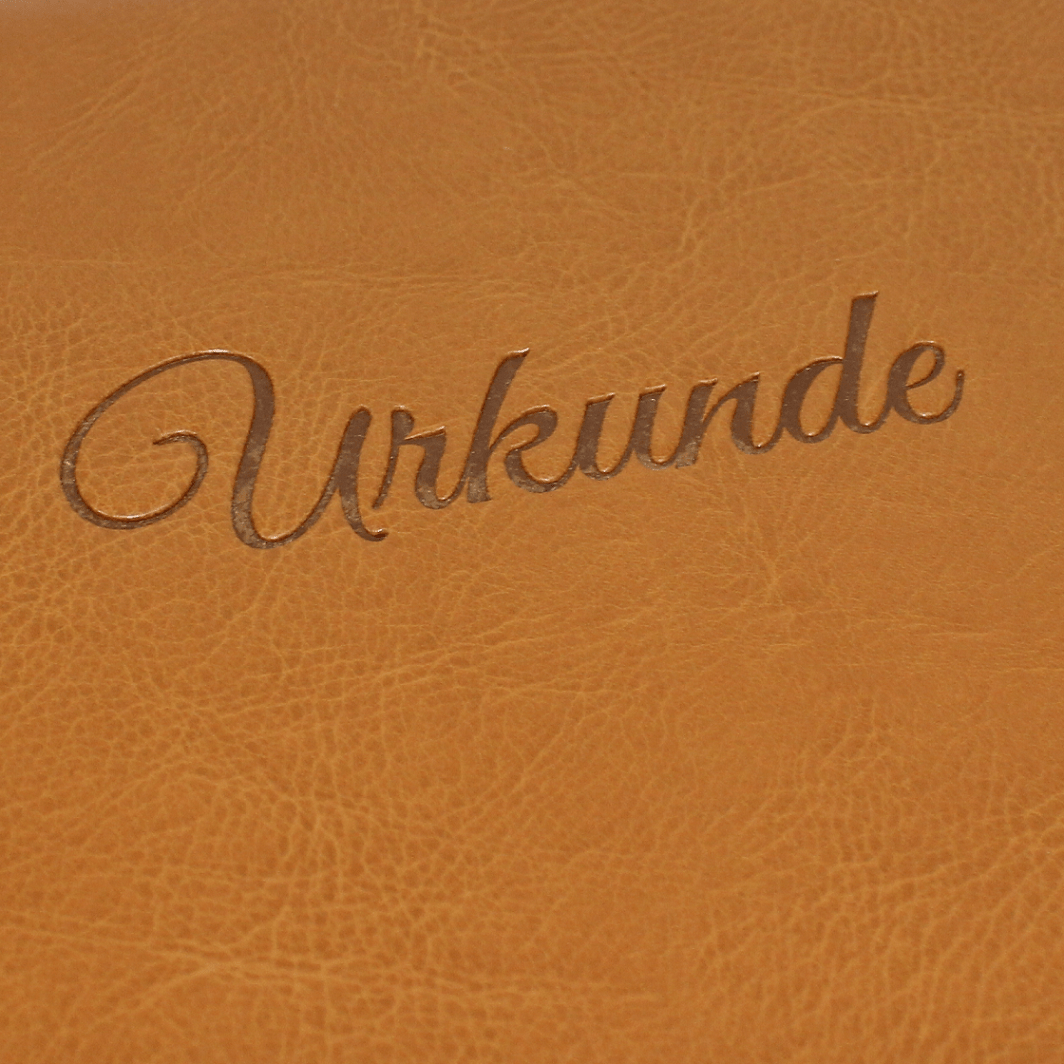 Urkundenmappe aus Kunstleder mit Prägetext Urkunde Urkundenmappe aus Kunstleder mit Prägung