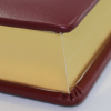Gästebuch dick aus glattem Leder in Weinrot mit Goldschnittblock