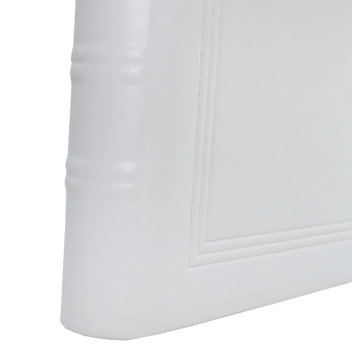 Gästebuch dick aus weißem Leder mit Goldschnittblock und individueller Prägung