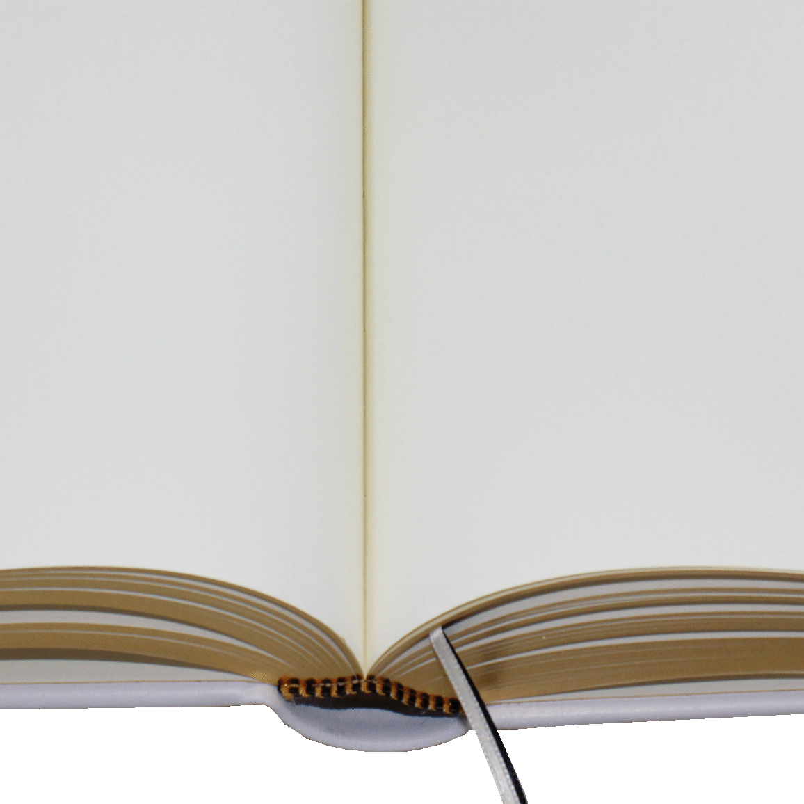 Gästebuch dick aus weißem Leder mit Goldschnittblock und individueller Prägung