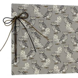 Kinderalbum Graue Eulen mit Kordelbindung M