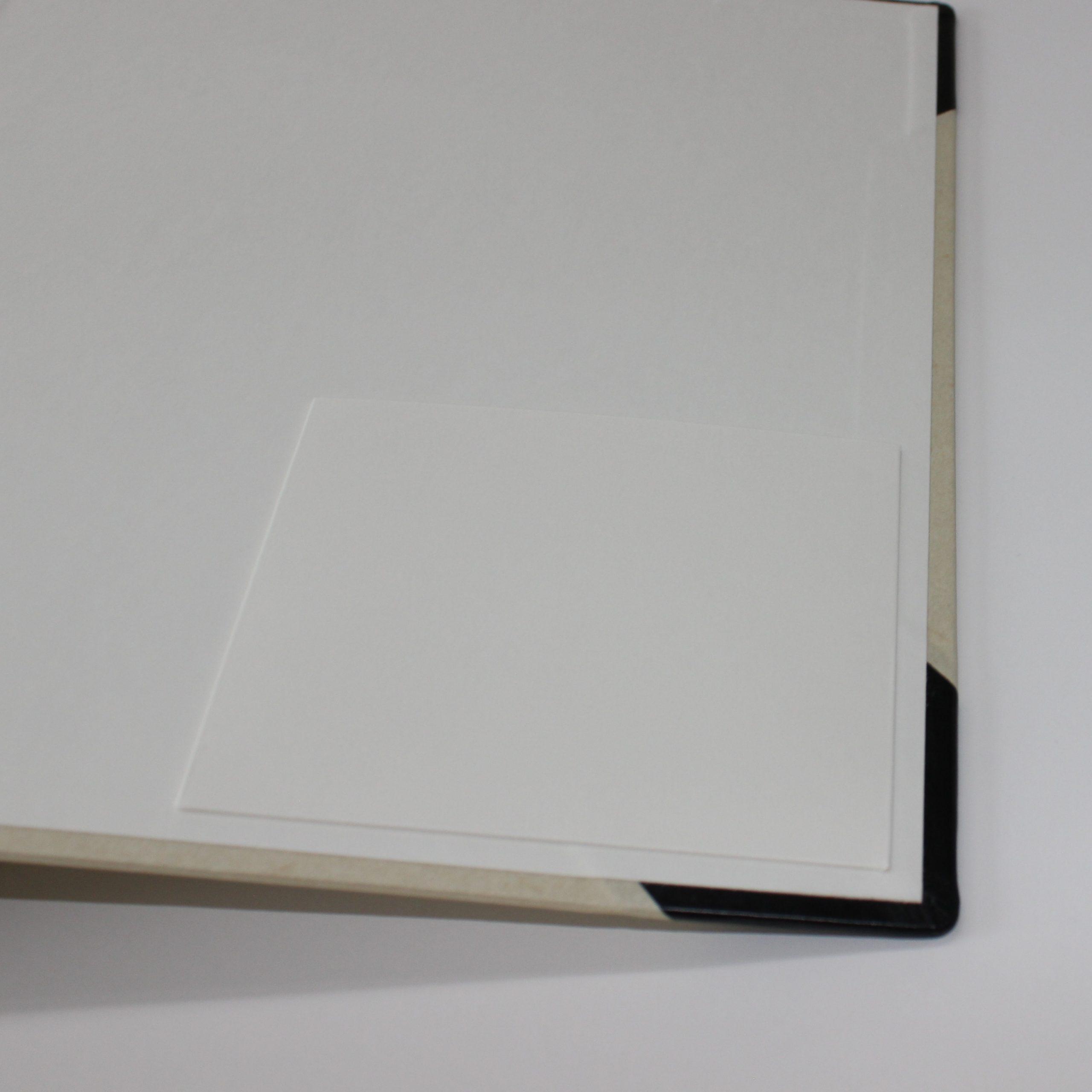 Fotoalbum Elefantenhaut-Papier Groß mit Lederelementen CD Hülle