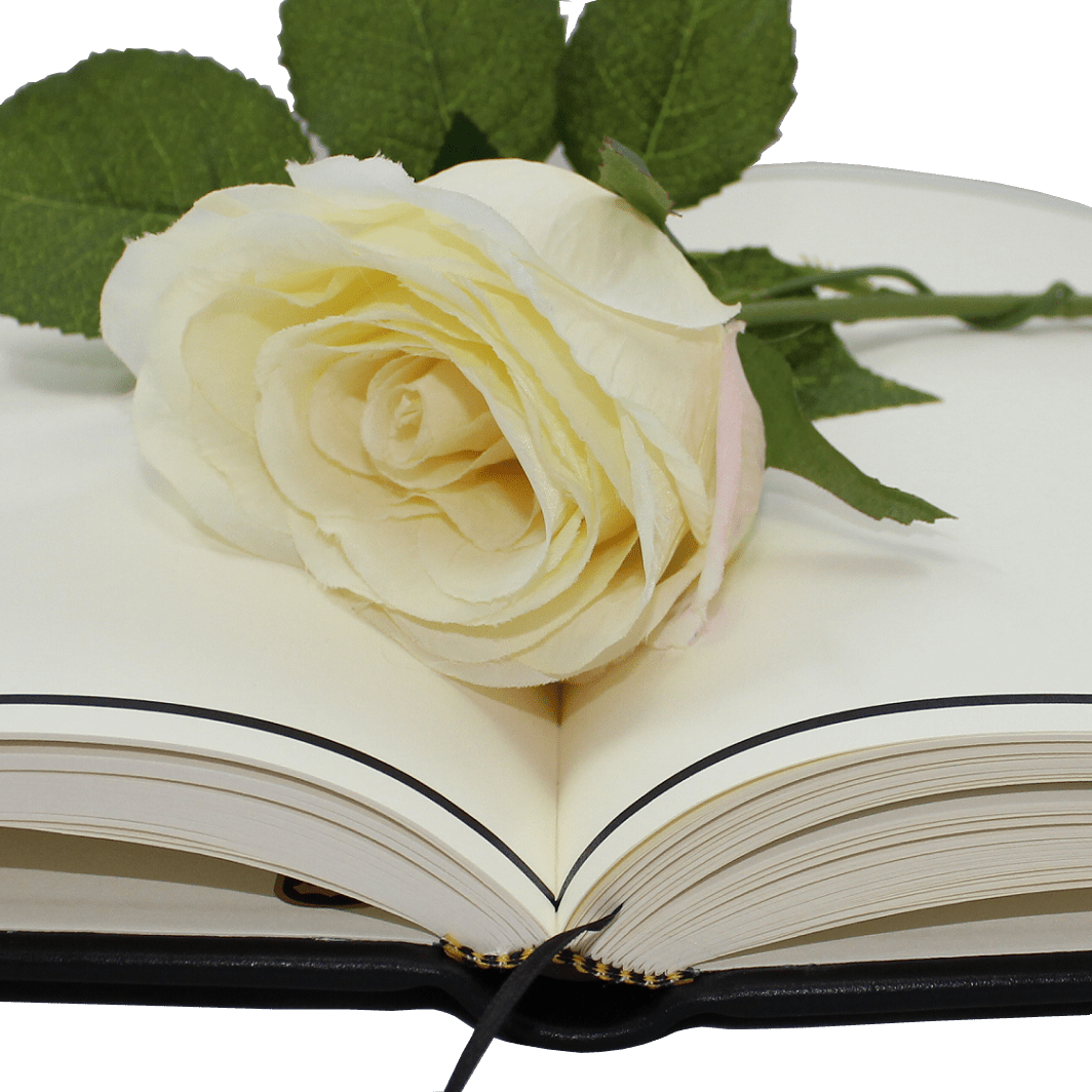 Kondolenzbuch Leder aus bestem Einschreibpapier Kondolenzbuch aus Leder in Schwarz mit Trauerrand und Prägung